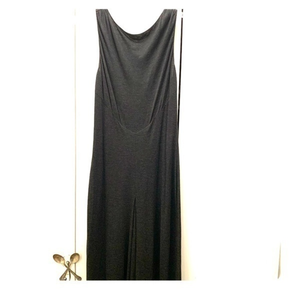 Diane Von Furstenburg gray maxi knit tank dress 6